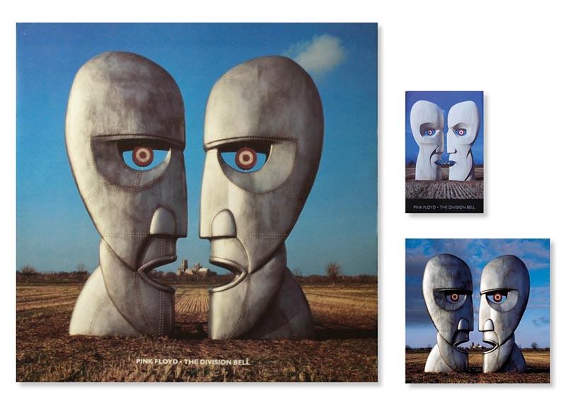 Vinyl, CD and Cassette covers for The Division Bell by Pink Floyd